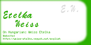 etelka weiss business card